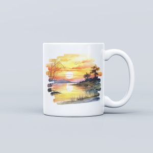 Landscape Theme Ceramic Mug - Sunset
